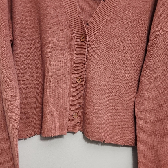 New!525 America Cozy Rust Cardigan Sweater - Picture 5 of 10